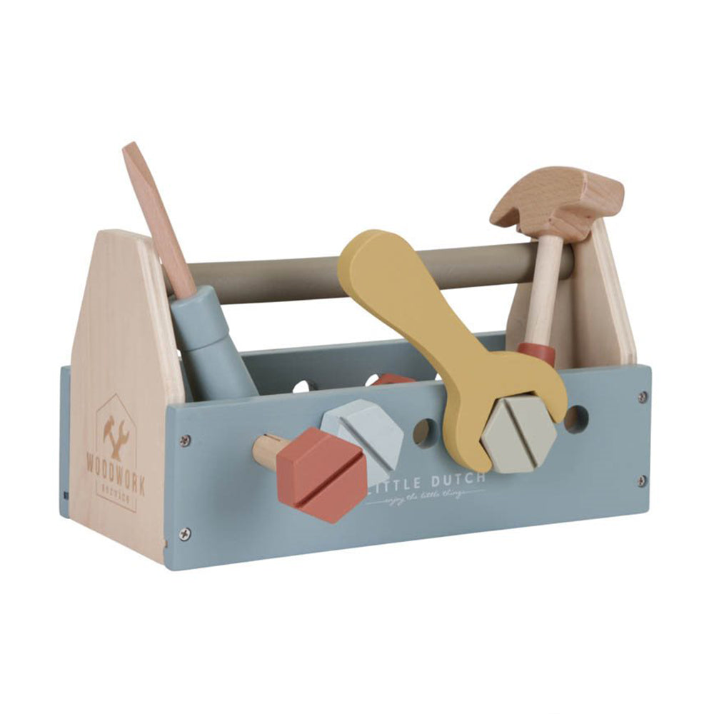 '- ["Accessori","FW25","Giocattoli","Infant","Kids","Little Dutch","Toddler"] - Giocattolo Little Dutch Cassetta degli attrezzi In Legno LD7078 - Lupis SRL