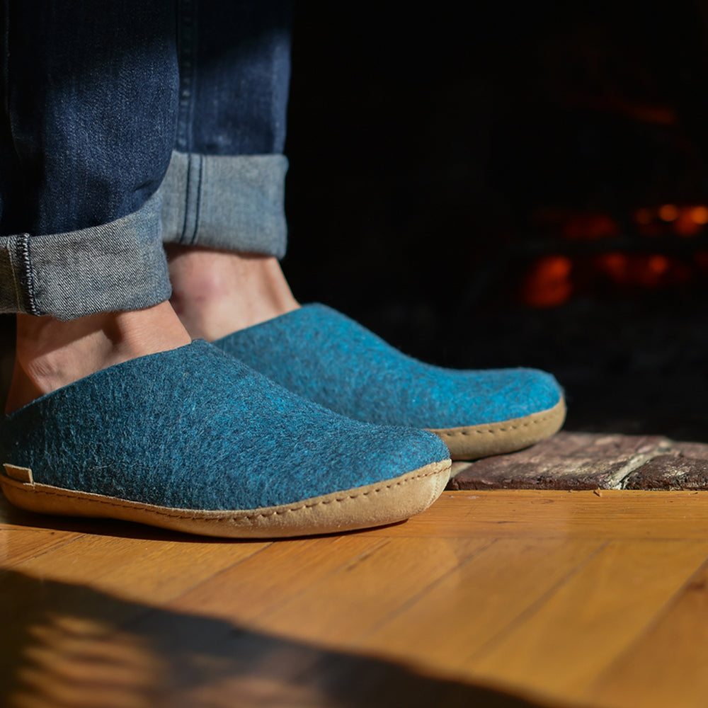 '- Ciabatte, Donna, Glerups, Nuovo, Scarpe, Ultima Taglia, Unisex, Uomo - Glerups Slip-on B-06-00 Ciabatte Petrol - Lupis SRL