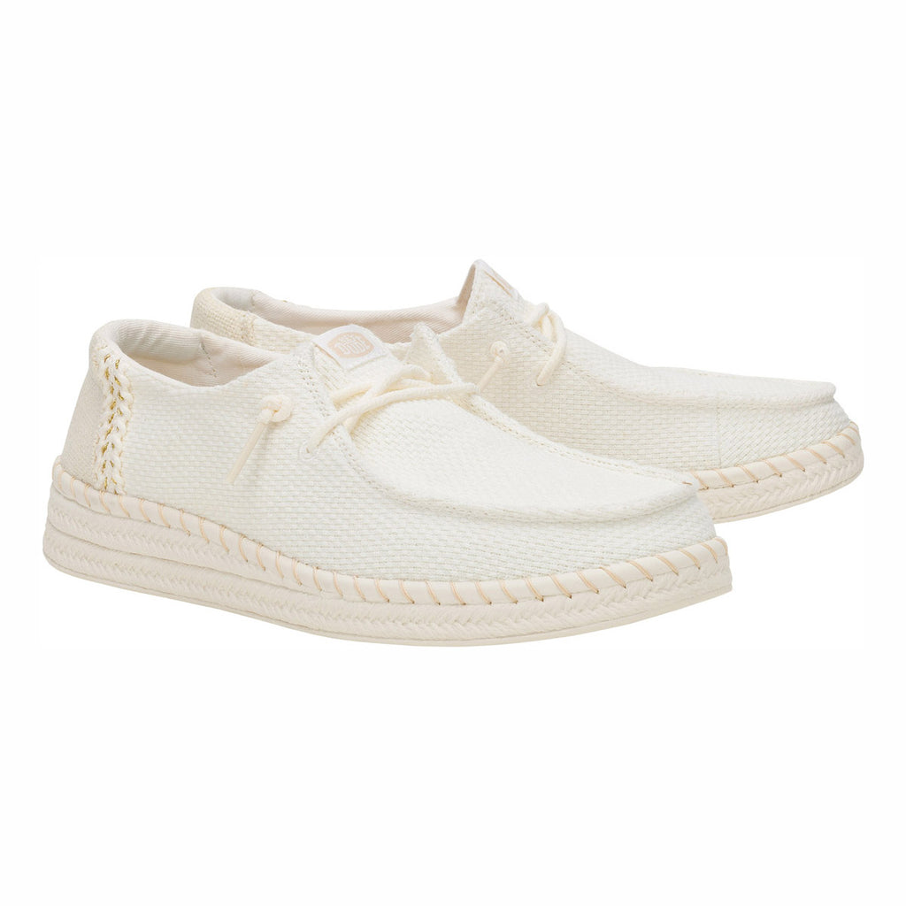 HEYDUDE Slip-On Donna Wendy Espadrille Woven White 43681-1
