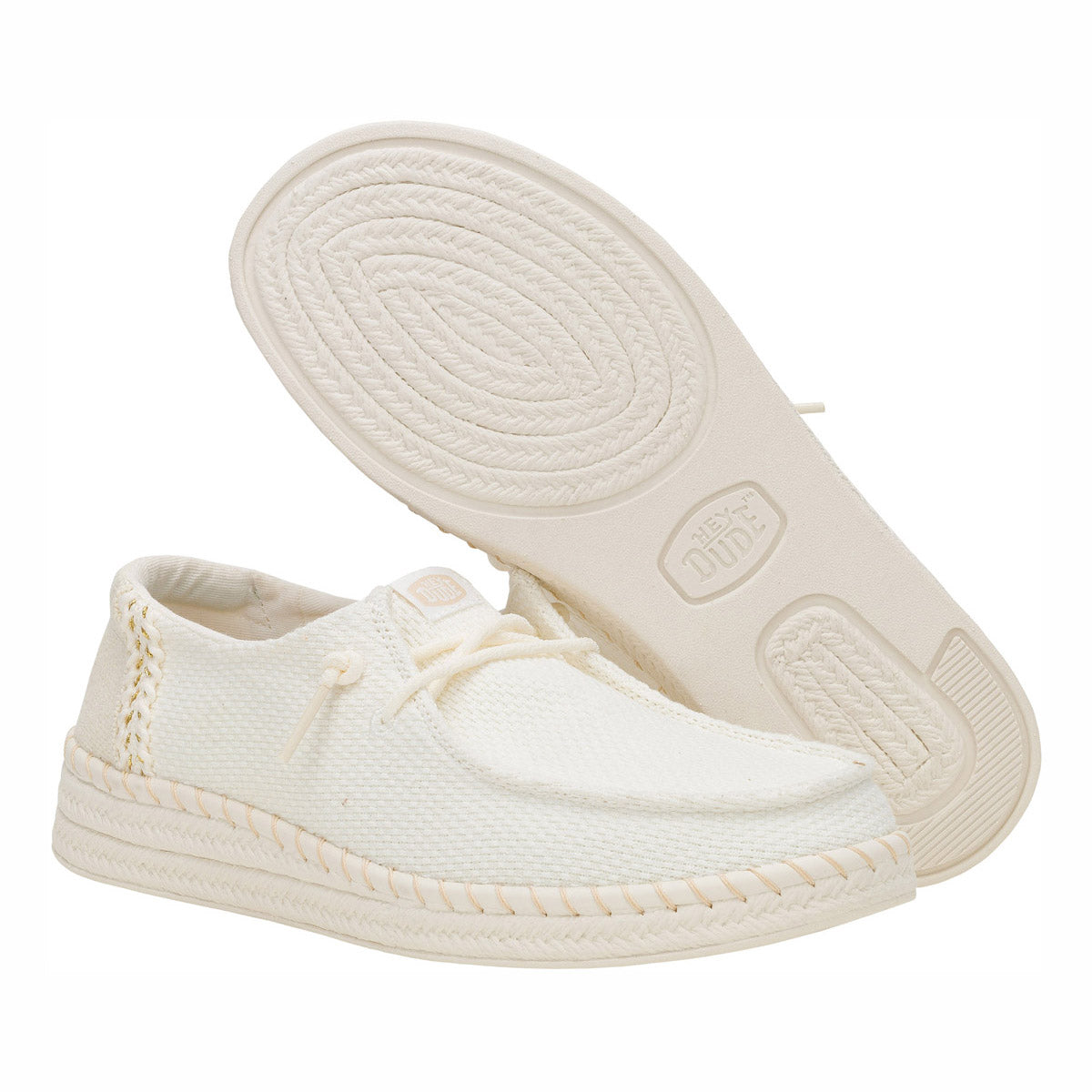 HEYDUDE Slip-On Donna Wendy Espadrille Woven White 43681-1