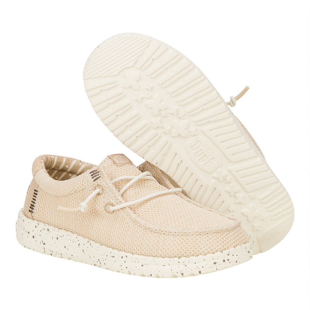'- ["HEYDUDE","Kids","PE25","Scarpe","Scarpe sportive","Slip-on"] - HEYDUDE Wally Y Stretch Sox Irish Cream Egret 42072-0LZ - Lupis SRL
