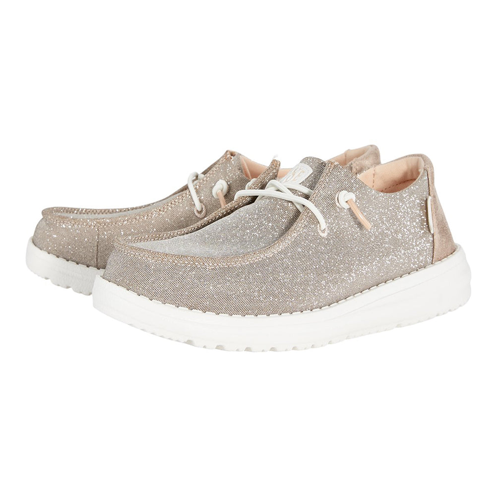'- ["HEYDUDE","Kids","PE25","Scarpe","Scarpe sportive","Slip-on","Toddler"] - HEYDUDE Wendy T Metallic Sparkle Rose Gold 41107-7D9 - Lupis SRL