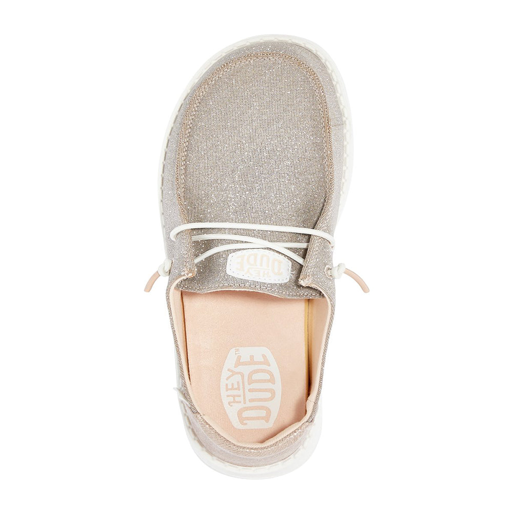 '- ["HEYDUDE","Kids","PE25","Scarpe","Scarpe sportive","Slip-on","Toddler"] - HEYDUDE Wendy T Metallic Sparkle Rose Gold 41107-7D9 - Lupis SRL