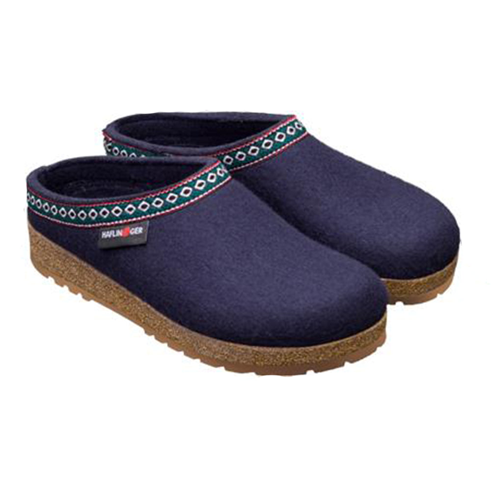 '- ["Donna","Haflinger","Nuovo","Pantofole","Scarpe","Ultima Taglia","Unisex","Uomo"] - Haflinger Franzl Mittelblau Wollfilz - Lupis SRL