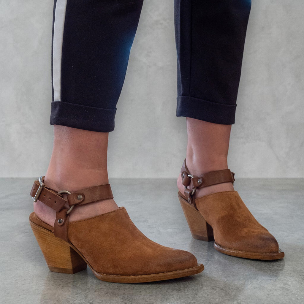 JP/DAVID Women's Cowboy Suede Clog Earth Candy Leather 2-BOSCO-14-1