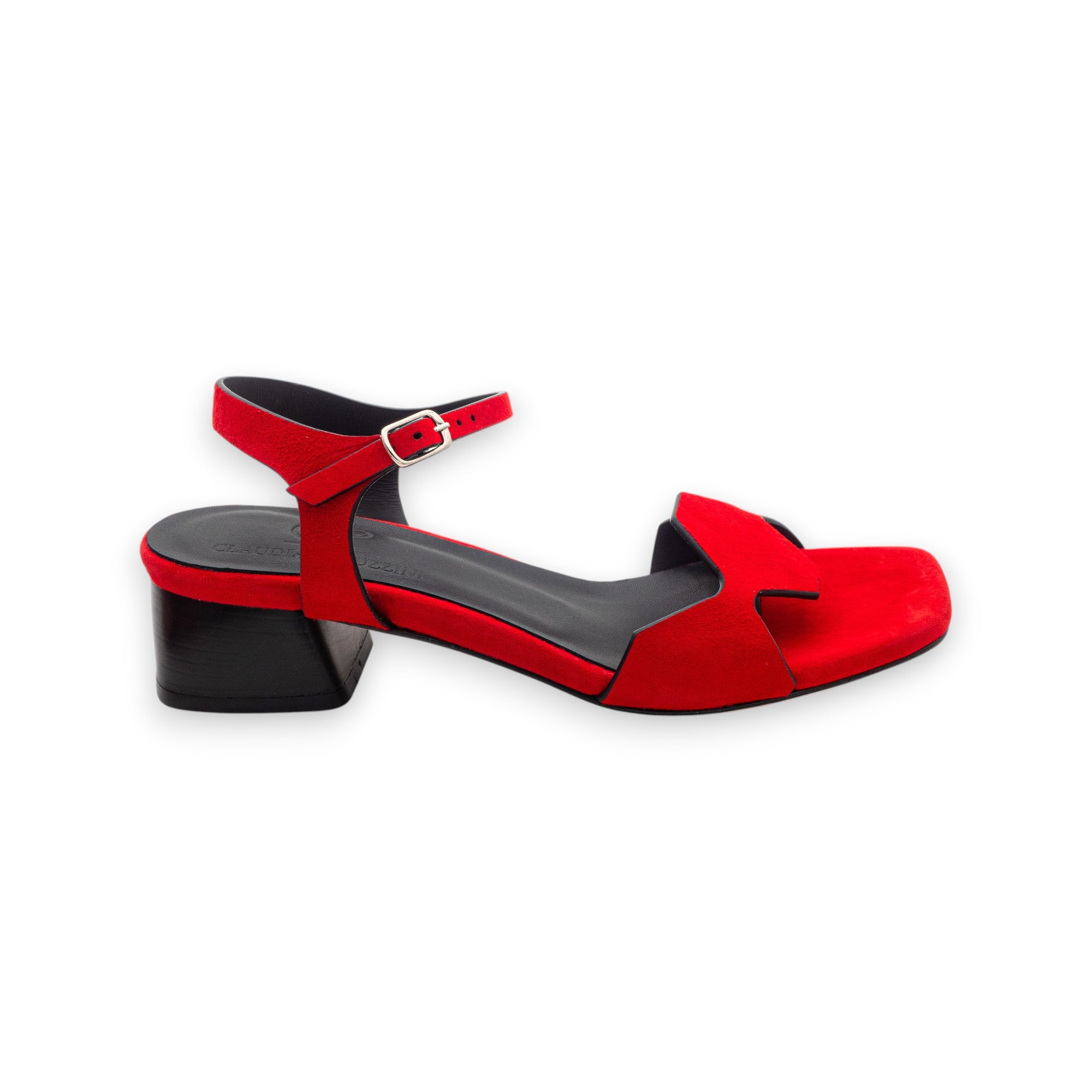 Kalos Women's Fire Red Suede Sandals KA2609-ROSSO