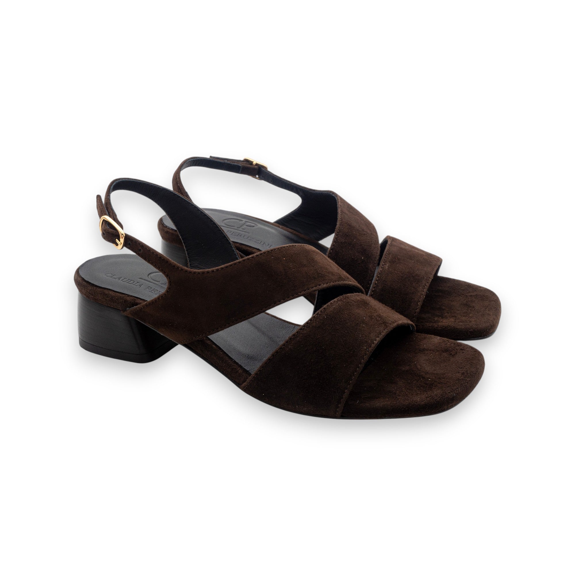 Kalos Women's Suede Dark Brown Sandals KA2615-TDM