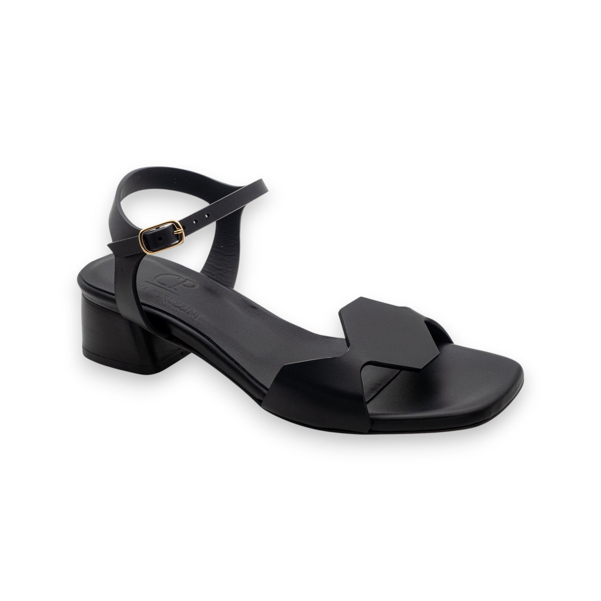 Kalos Women's Black Calf Leather Sandals KA2609-NERO