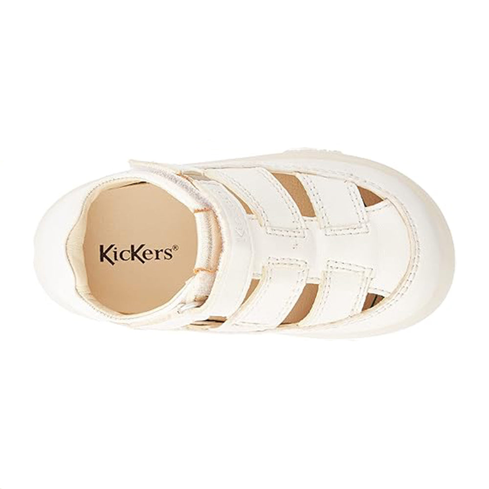 '- ["Kickers","Kids","Sandali","Scarpe"] - Kickers Tractus Blanc Metallise Gabbietta Kids - Lupis SRL