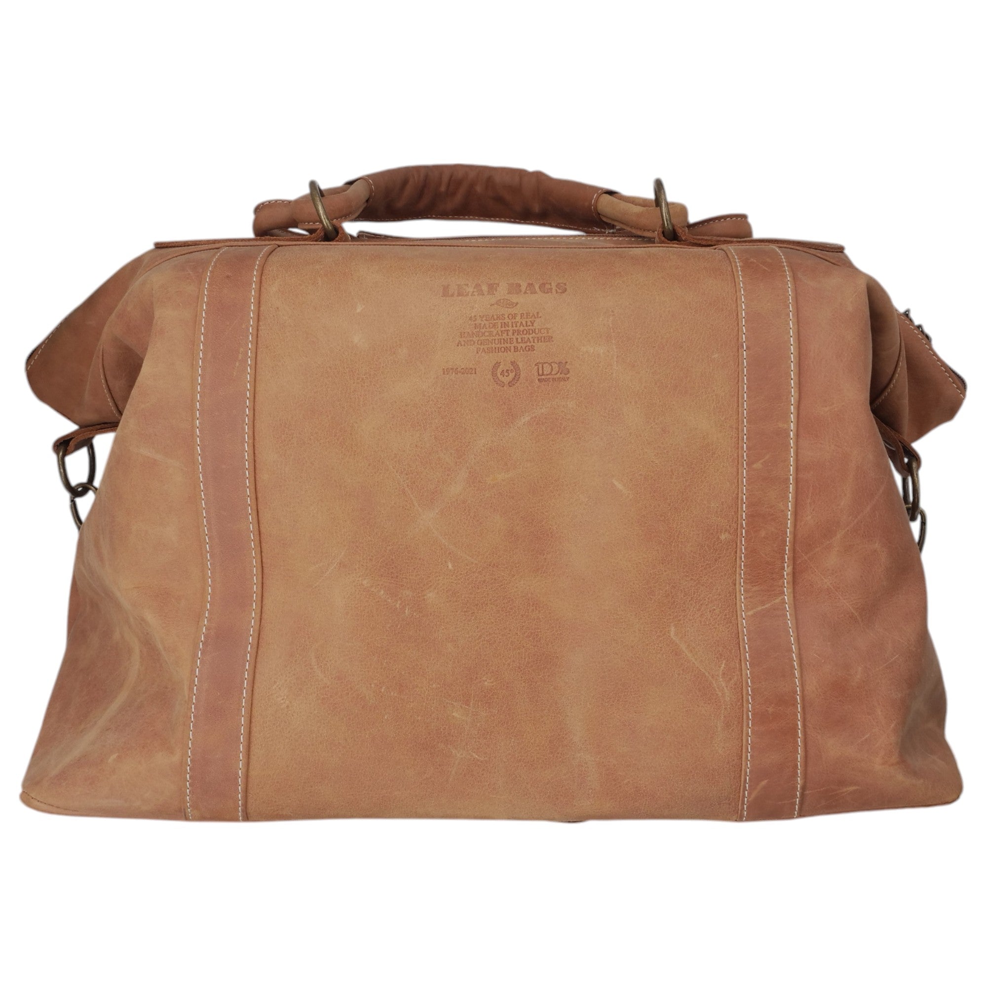 '- ["Accessori","Artigianato","Donna","Leaf Bags","Nuovo","Ultima Taglia","Zaini"] - Leaf Bags Borsa Da Viaggio Cuoio 2705 - Lupis SRL