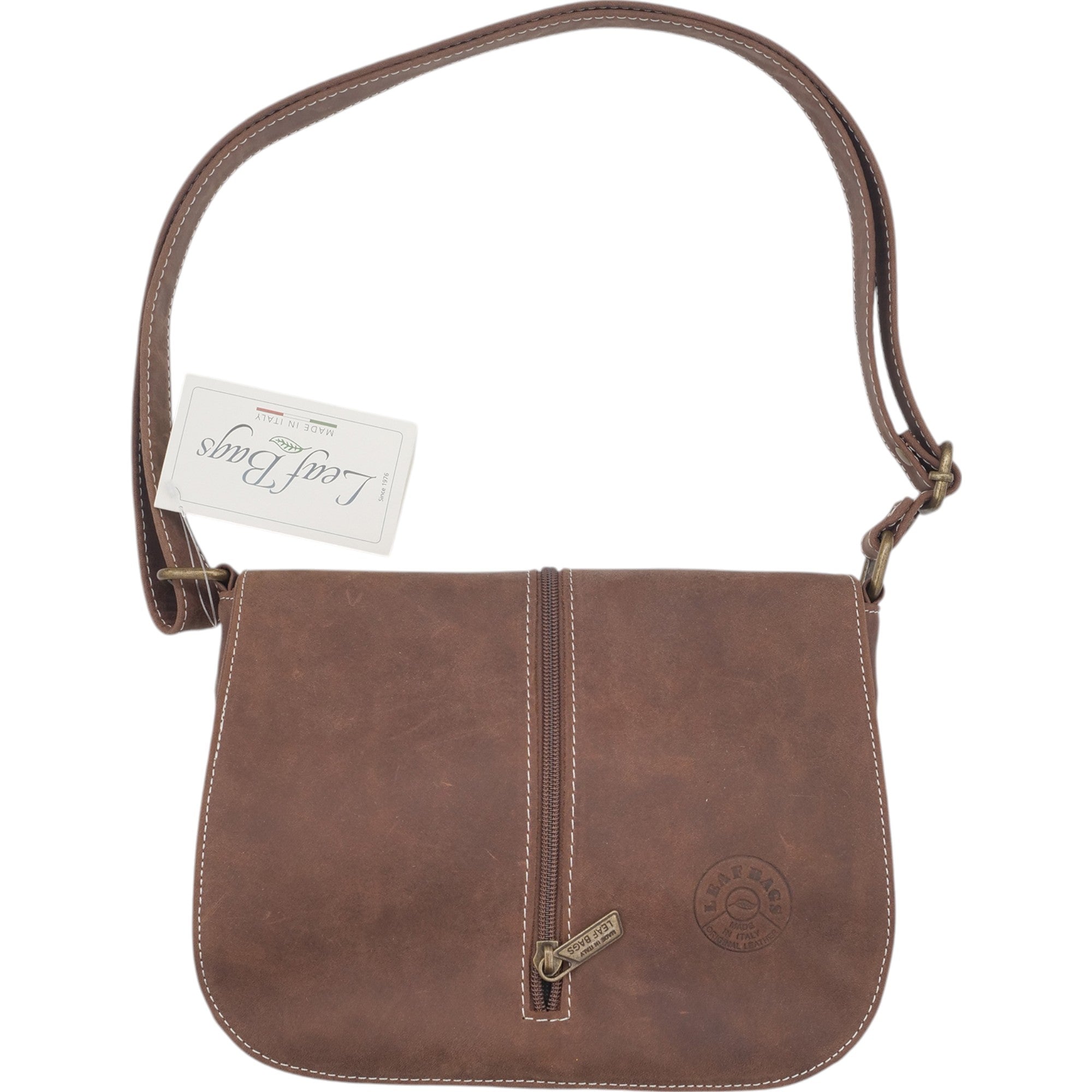 '- ["Accessori","Artigianato","Borse","Donna","Leaf Bags","Nuovo"] - Leaf Bags Postina Marrone 3433 - Lupis SRL