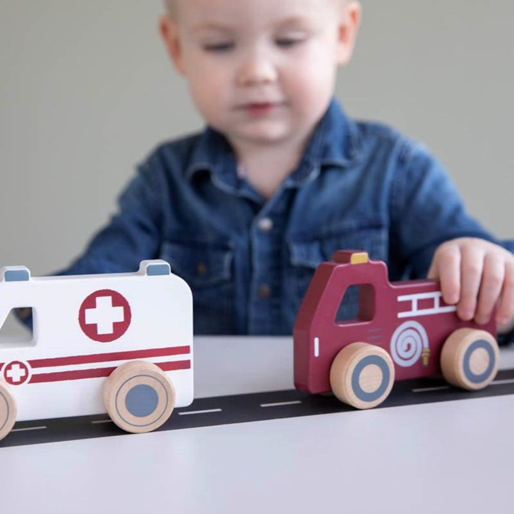 '- ["Accessori","FW25","Giocattoli","Infant","Kids","Little Dutch","Toddler"] - Giocattolo Little Dutch Set veicoli primo soccorso In Legno LD4388 - Lupis SRL