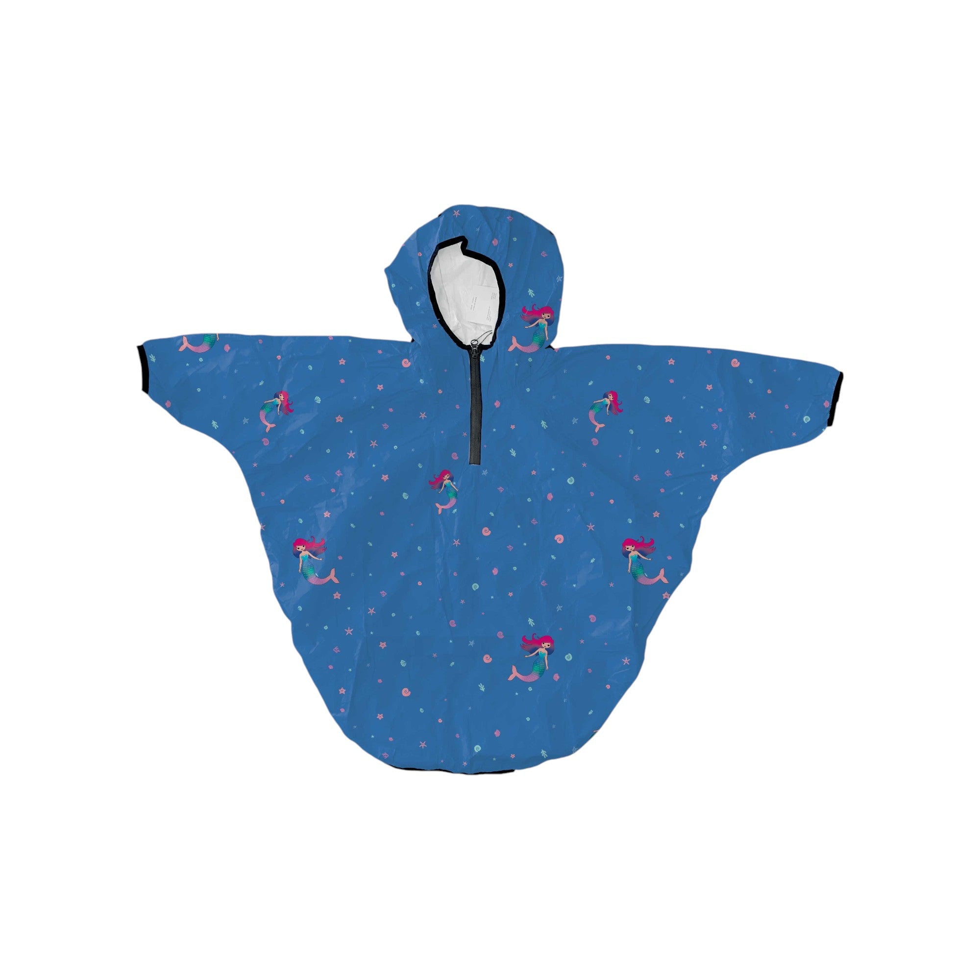 '- ["Abbigliamento","FW25","Kids","Mantella","Mr. Tiggle"] - Mantella Unisex Mr. Tiggle Rain Cape Sirena Tyvek Blue R Cape 100 035 - Lupis SRL