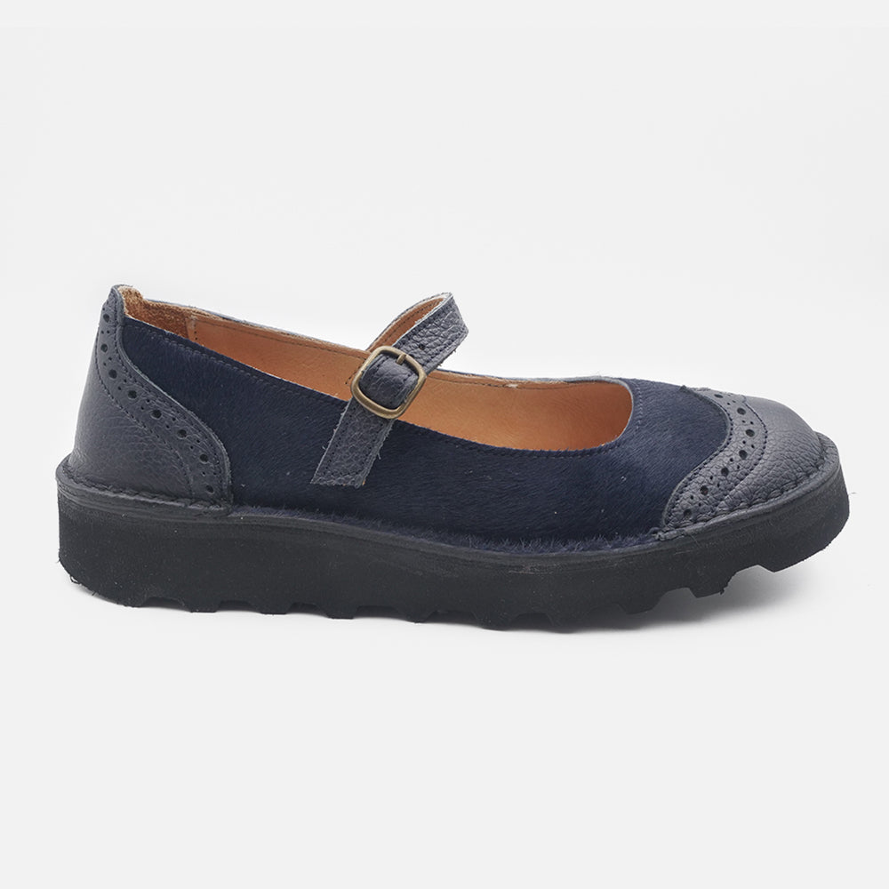 '- ["Artigianato","Ballerine","Cinturino","Donna","Manufatto Toscano Vinci","Nuovo","Scarpe"] - Manufatto Toscano Vinci Dollaro Pony Blu 12 - Lupis SRL