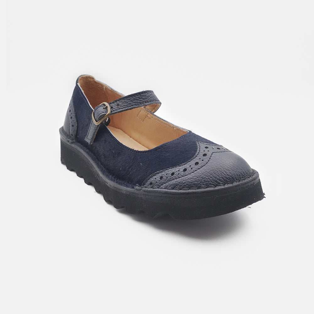 '- ["Artigianato","Ballerine","Cinturino","Donna","Manufatto Toscano Vinci","Nuovo","Scarpe"] - Manufatto Toscano Vinci Dollaro Pony Blu 12 - Lupis SRL