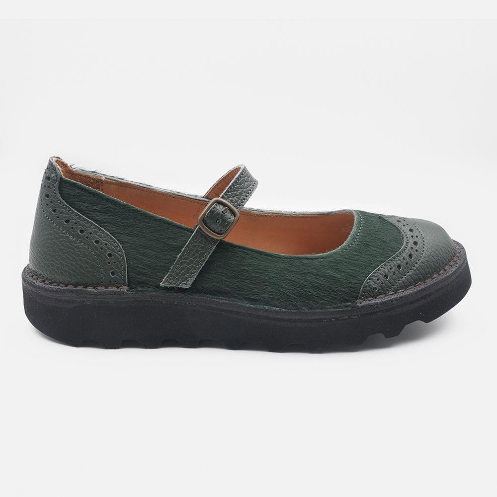 '- ["Artigianato","Ballerine","Cinturino","Donna","Manufatto Toscano Vinci","Nuovo","Scarpe"] - Manufatto Toscano Vinci Dollaro Pony Verde 12 - Lupis SRL