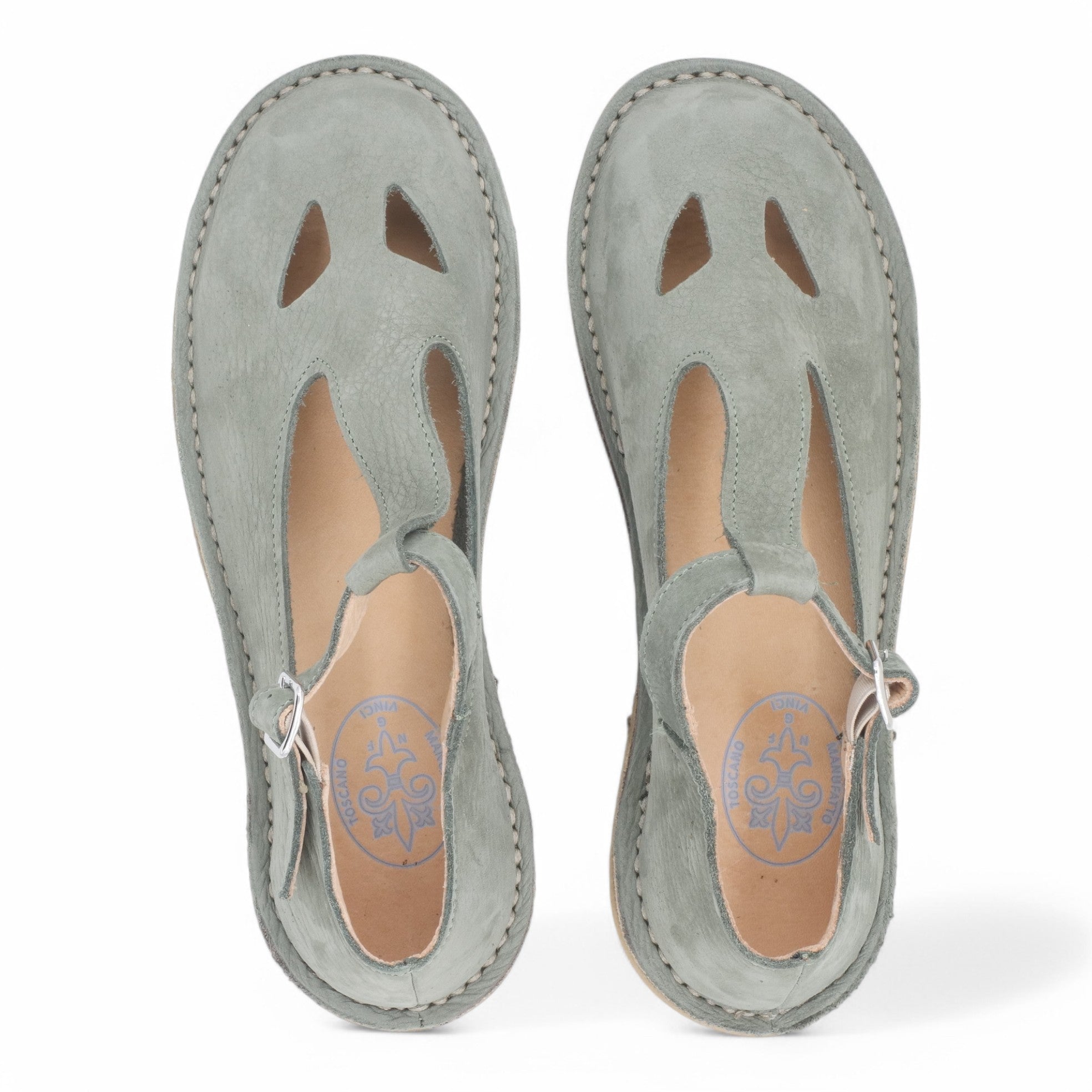 '- ["Artigianato","Donna","Manufatto Toscano Vinci","PE25","Sandali Eleganti","Scarpe"] - Manufatto Toscano Vinci Nabuk Verde 3 - Lupis SRL