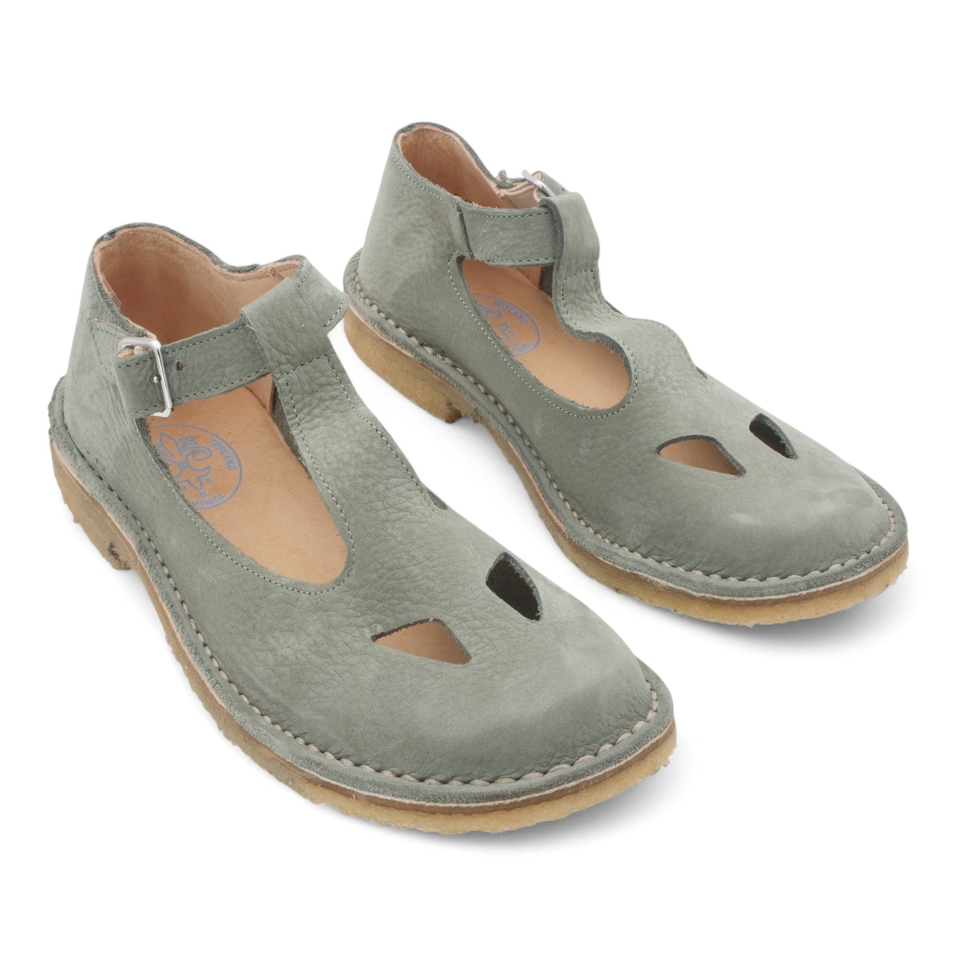 '- ["Artigianato","Donna","Manufatto Toscano Vinci","PE25","Sandali Eleganti","Scarpe"] - Manufatto Toscano Vinci Nabuk Verde 3 - Lupis SRL