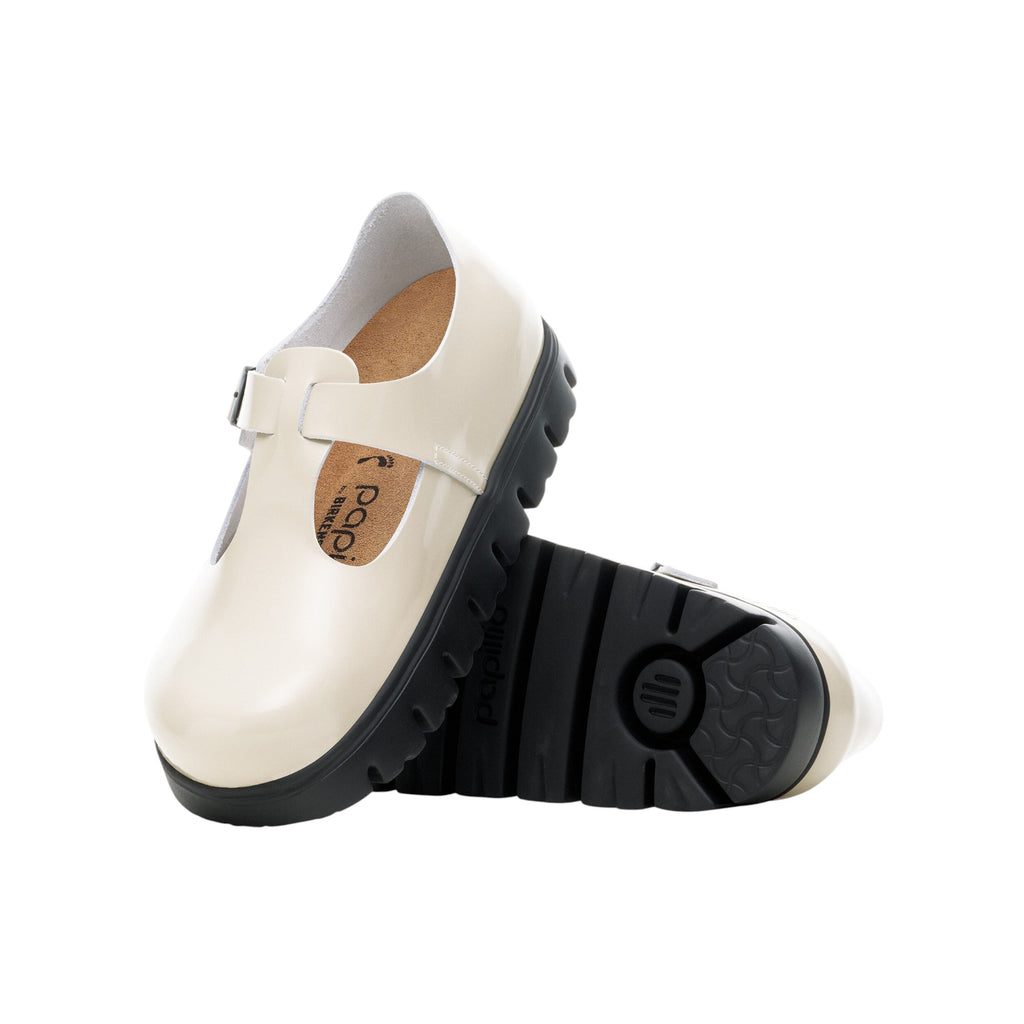 Mary Jane Donna Birkenstock Paris Chunky Pelle Oyster 1030559