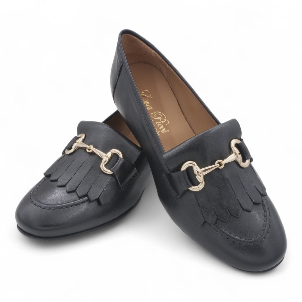 '- ["Artigianato","Donna","Eva Picci","Mocassini","Scarpe"] - Mocassini Da Donna Eva Picci 1430 Pelle Nero - Lupis SRL