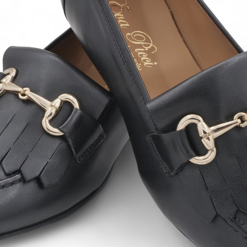 '- ["Artigianato","Donna","Eva Picci","Mocassini","Scarpe"] - Mocassini Da Donna Eva Picci 1430 Pelle Nero - Lupis SRL