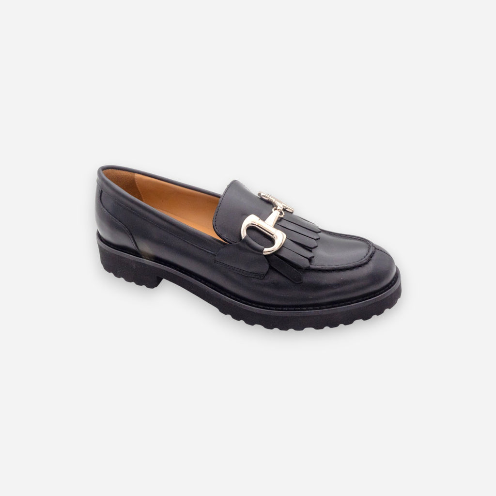 Mocassini Donna Eva Picci Pelle Vitello Nero 1154