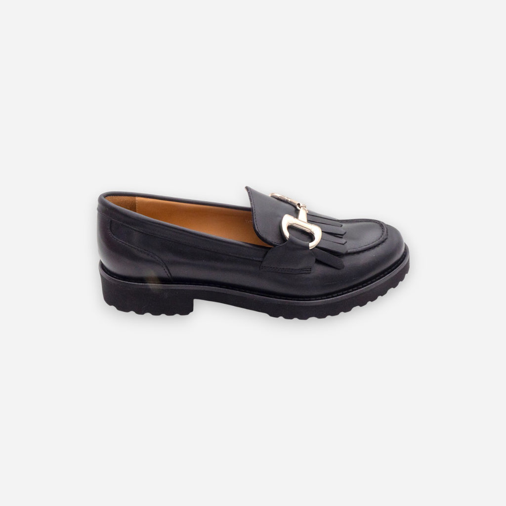 Mocassini Donna Eva Picci Pelle Vitello Nero 1154