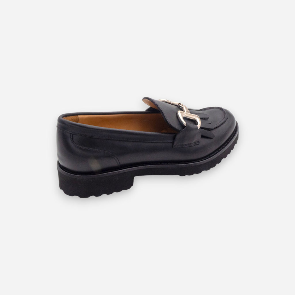 Mocassini Donna Eva Picci Pelle Vitello Nero 1154