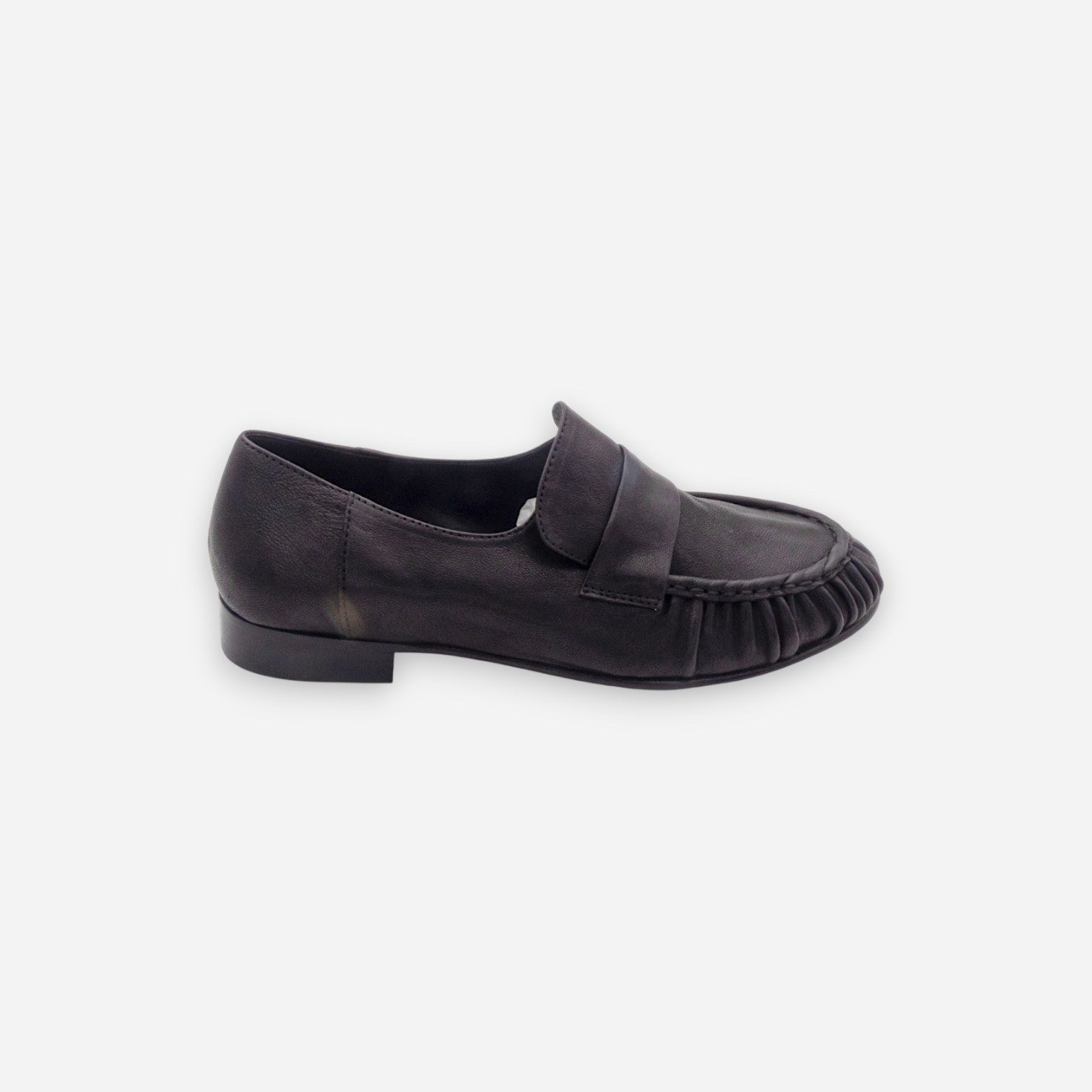 Eva Picci Ranch Women's Moccasins in Black Leather MO2599