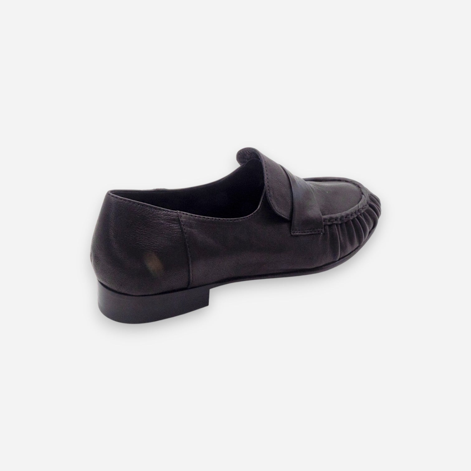 Eva Picci Ranch Women's Moccasins in Black Leather MO2599