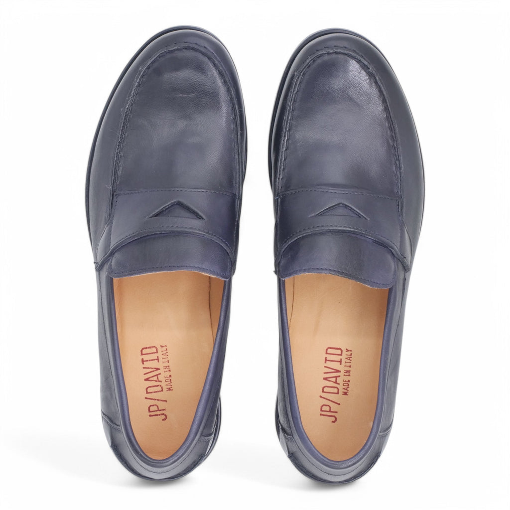 '- ["Artigianato","JP\/DAVID","Mocassini","PE25","Scarpe","Uomo"] - Mocassini Uomo JP/DAVID Papua Blue 2580/1/170 - Lupis SRL