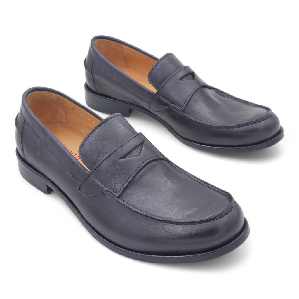 '- ["Artigianato","JP\/DAVID","Mocassini","PE25","Scarpe","Uomo"] - Mocassini Uomo JP/DAVID Papua Blue 2580/1/170 - Lupis SRL