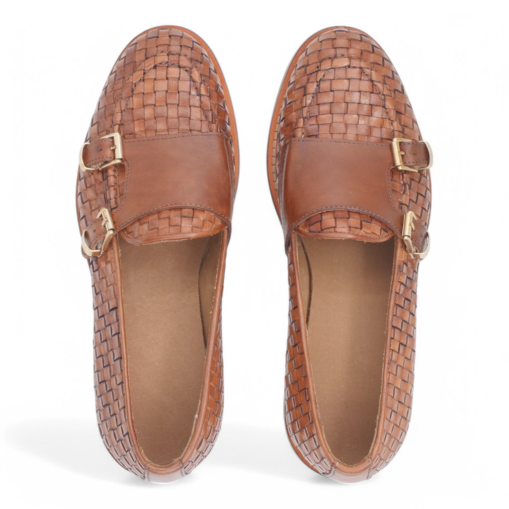 '- ["Artigianato","Donna","Eva Picci","Mocassini","PE25","Scarpe"] - Mocassino da Donna Intrecciato Eva Picci Cuoio 0414 - Lupis SRL