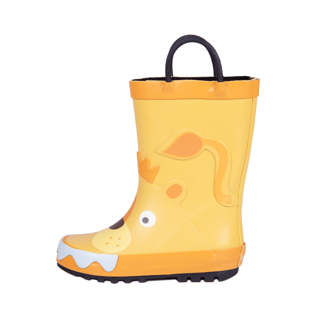 '- ["Kids","Mr. Tiggle","Scarpe","Stivali di gomma","Ultima Taglia"] - Mr. Tiggle Rain Boots Leone Giallo 001 019 - Lupis SRL