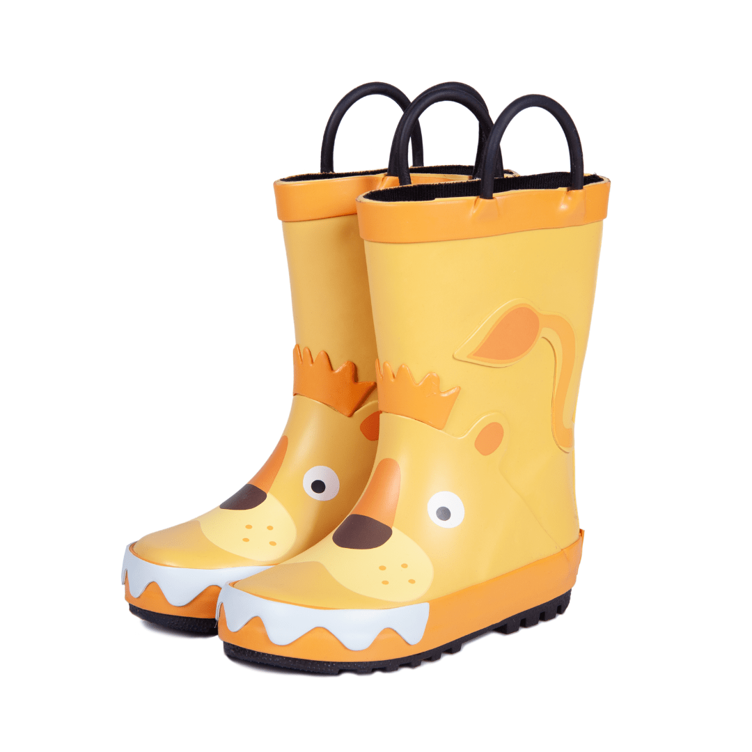 '- ["Kids","Mr. Tiggle","Scarpe","Stivali di gomma","Ultima Taglia"] - Mr. Tiggle Rain Boots Leone Giallo 001 019 - Lupis SRL