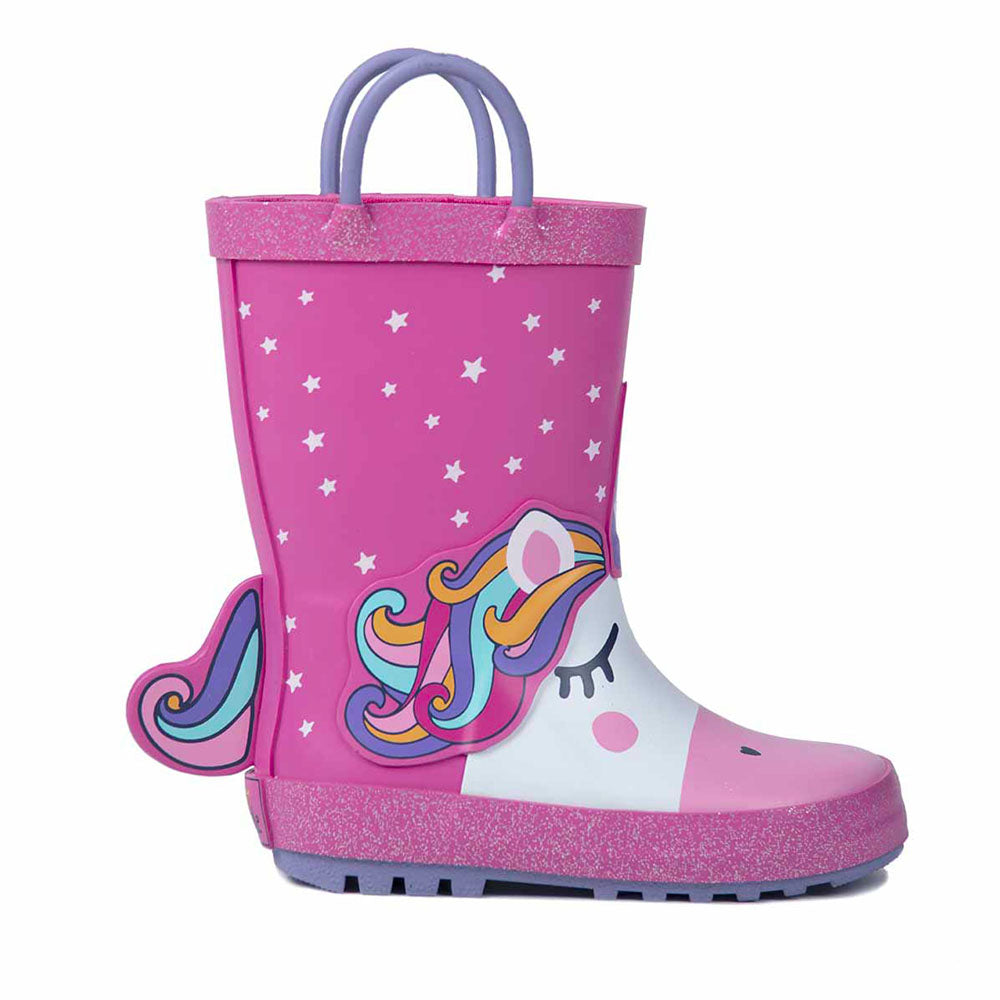 '- ["Kids","Mr. Tiggle","Nuovo","Scarpe","Stivali di gomma"] - Mr. Tiggle Rain Boots Unicorno Stellato 001-029 - Lupis SRL