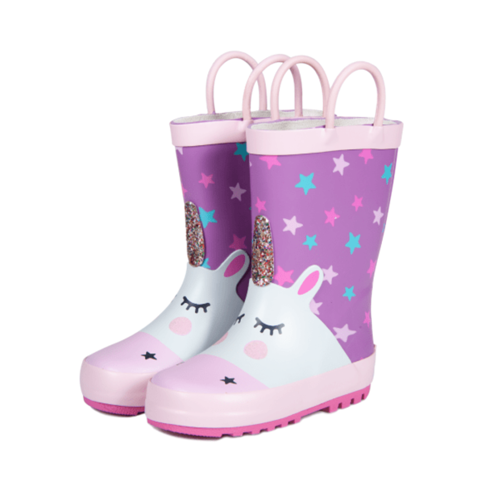 '- ["Kids","Mr. Tiggle","Scarpe","Stivali di gomma"] - Mr. Tiggle Rain Boots Unicorno Stelle 001-023 - Lupis SRL