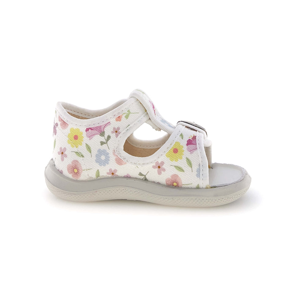Naturino Kids' Sandals Paros Canvas Flowering White 1500757-44-0N01