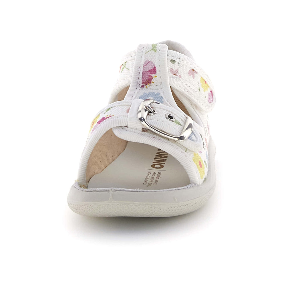 Naturino Kids' Sandals Paros Canvas Flowering White 1500757-44-0N01