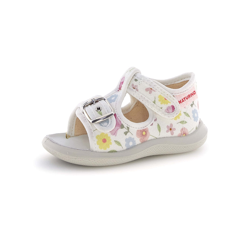 Naturino Kids' Sandals Paros Canvas Flowering White 1500757-44-0N01