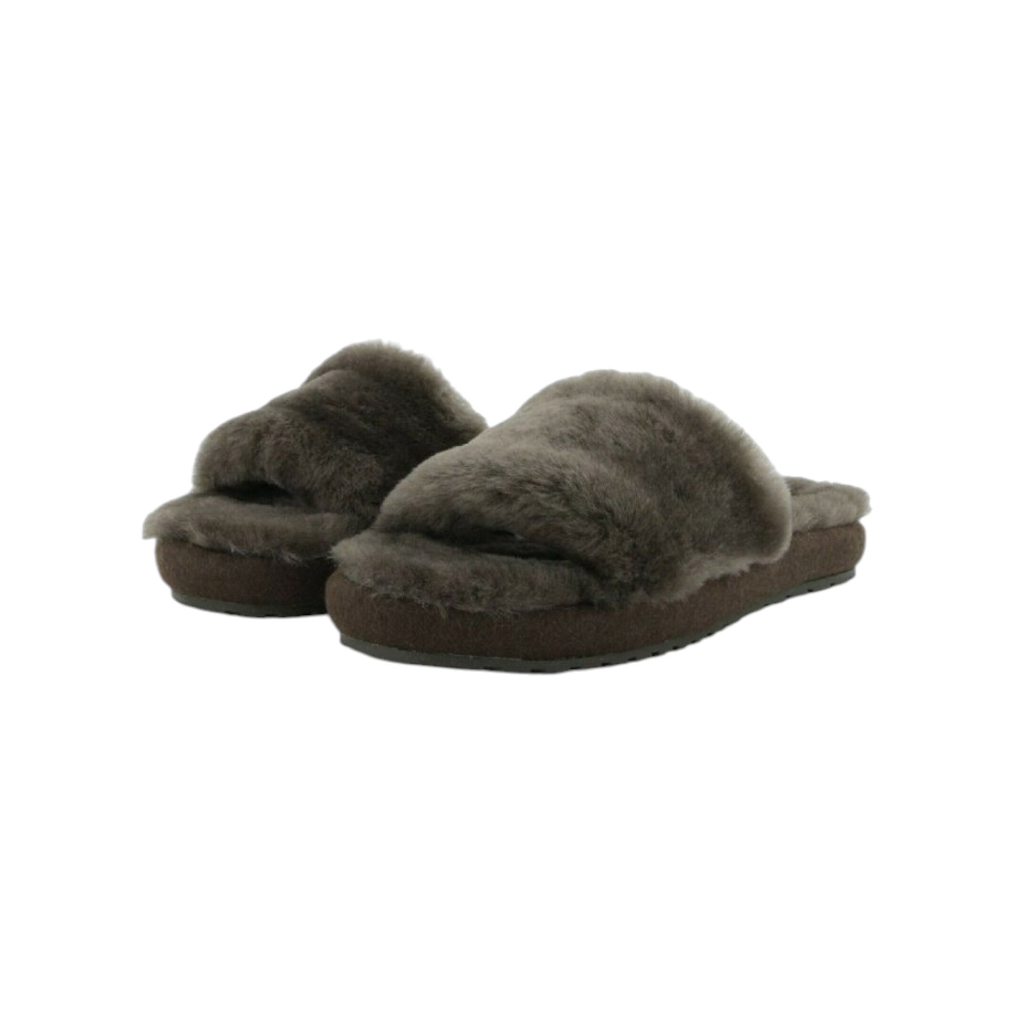 Emu Mckay Women's Sheepskin Rubber Slippers Dark Olive W13088-OLID