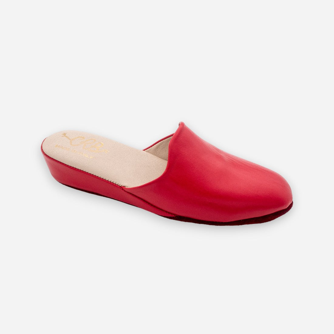 Pantofole Donna da camera CRB 4032 Nappa Rosso