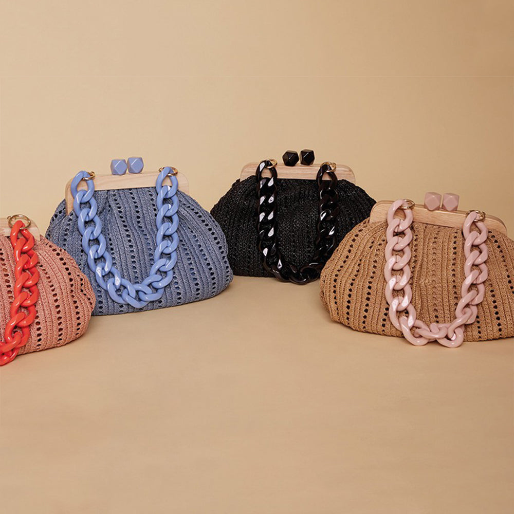 '- ["Accessori","Artigianato","Borse","Donna","Kontessa","PE25"] - Pochette L'Avventura Denim Kontessa - Lupis SRL
