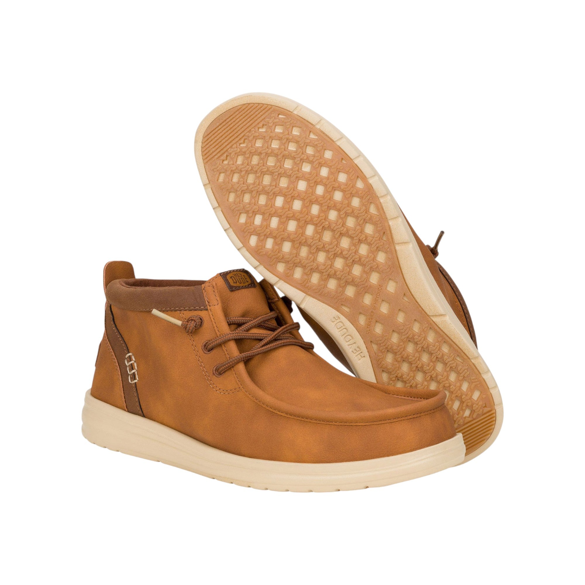 '- ["FW25","HEYDUDE","Polacco","Scarpe","Stivaletti","Uomo"] - Polacco HEYDUDE Wally Mid Gripr Classic Brown 42051-2DU - Lupis SRL