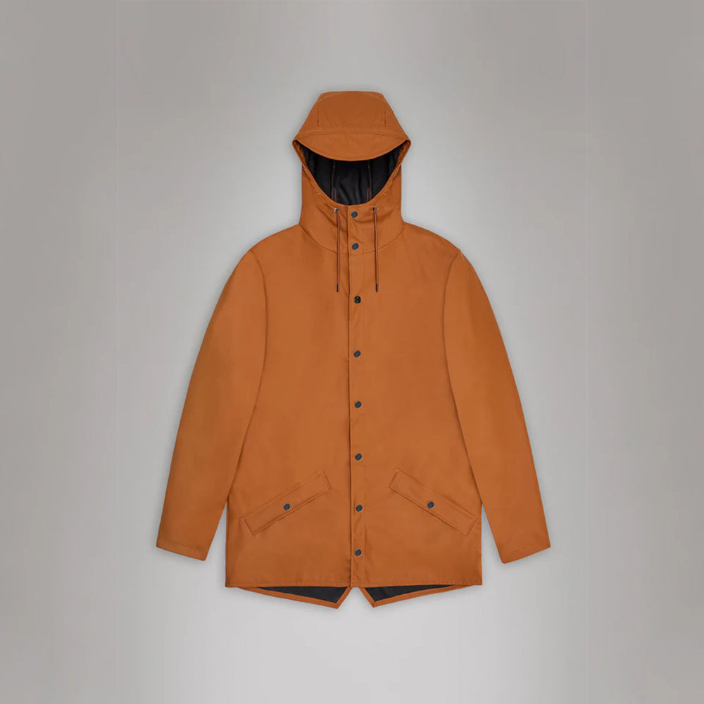 '- ["Abbigliamento","Giacche","Nuovo","Rains","Uomo"] - Rains Long Jacket Rust W3 12010 - Lupis SRL