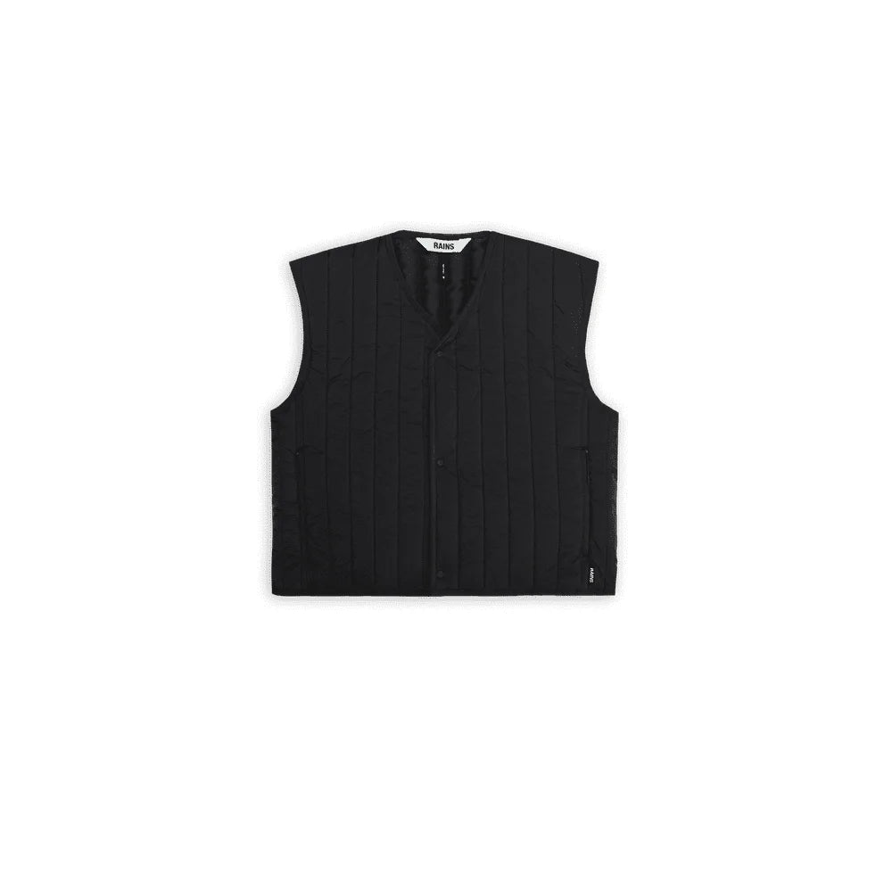 '- ["Abbigliamento","Donna","Giacche","PE25","Rains"] - Rains Banja Short Liner W Vest Black W3 21650 - Lupis SRL