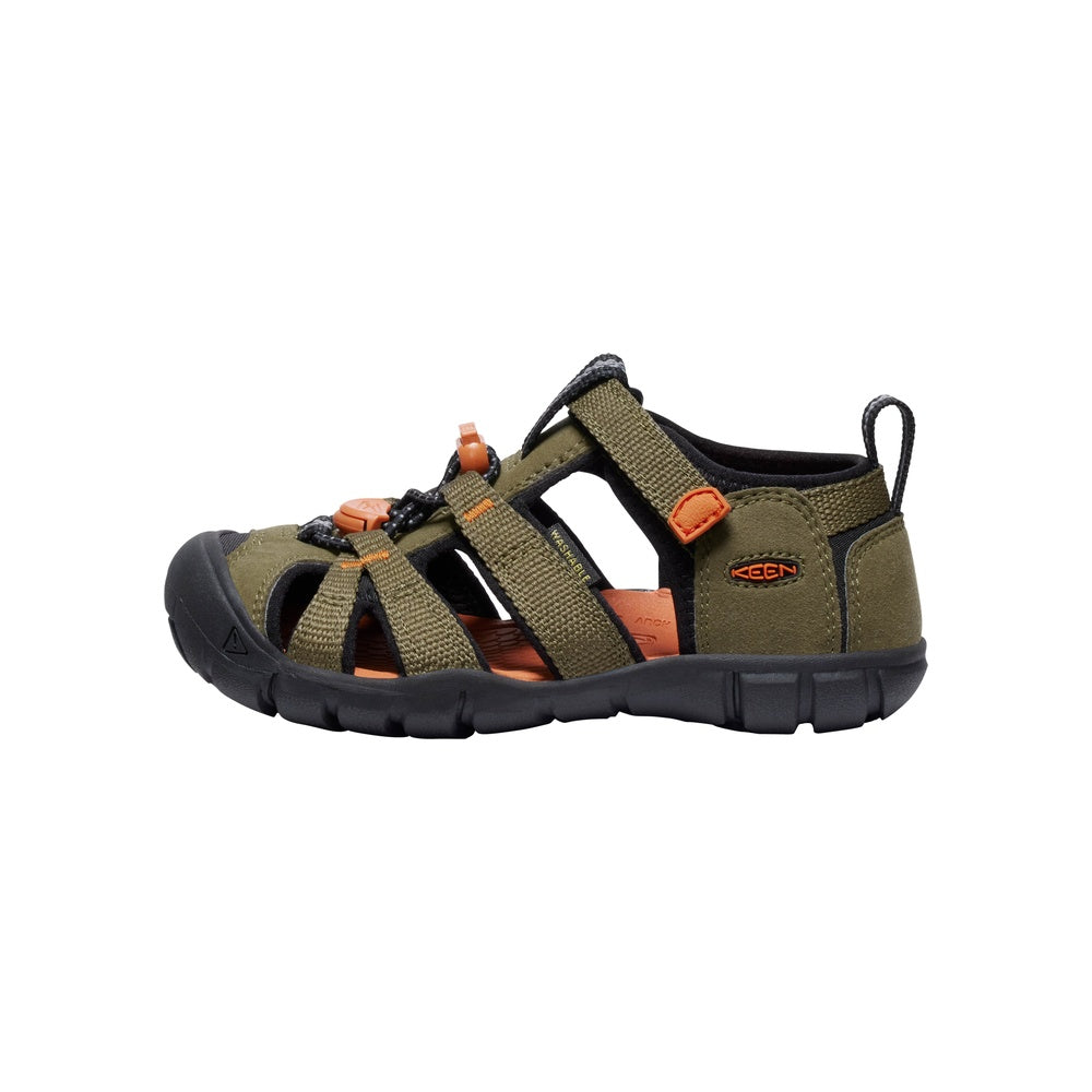Keen Kids Seacamp II Cnx Sandals Dark Olive Gold Flame 1028842