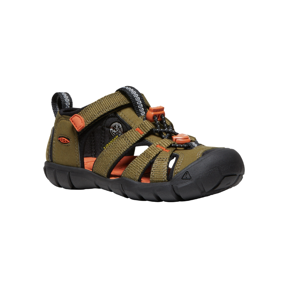 Keen Kids Seacamp II Cnx Sandals Dark Olive Gold Flame 1028842