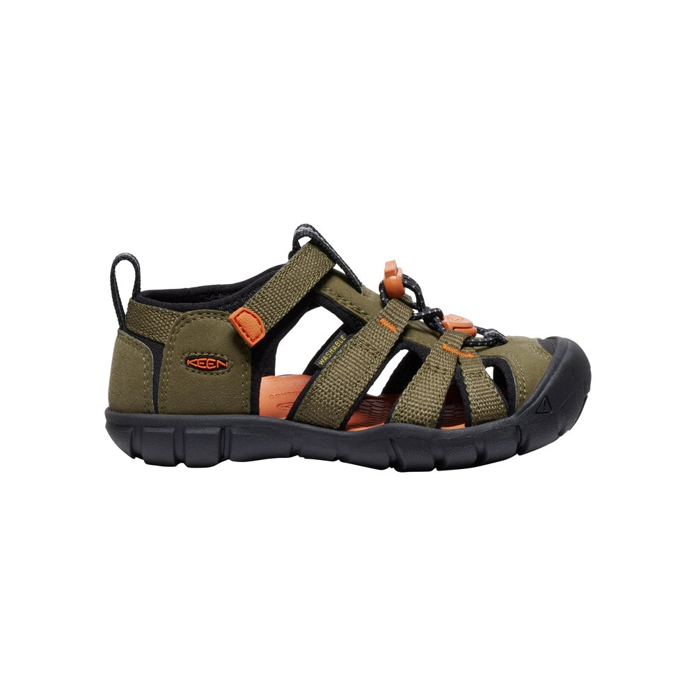 Keen Kids Seacamp II Cnx Sandals Dark Olive Gold Flame 1028842
