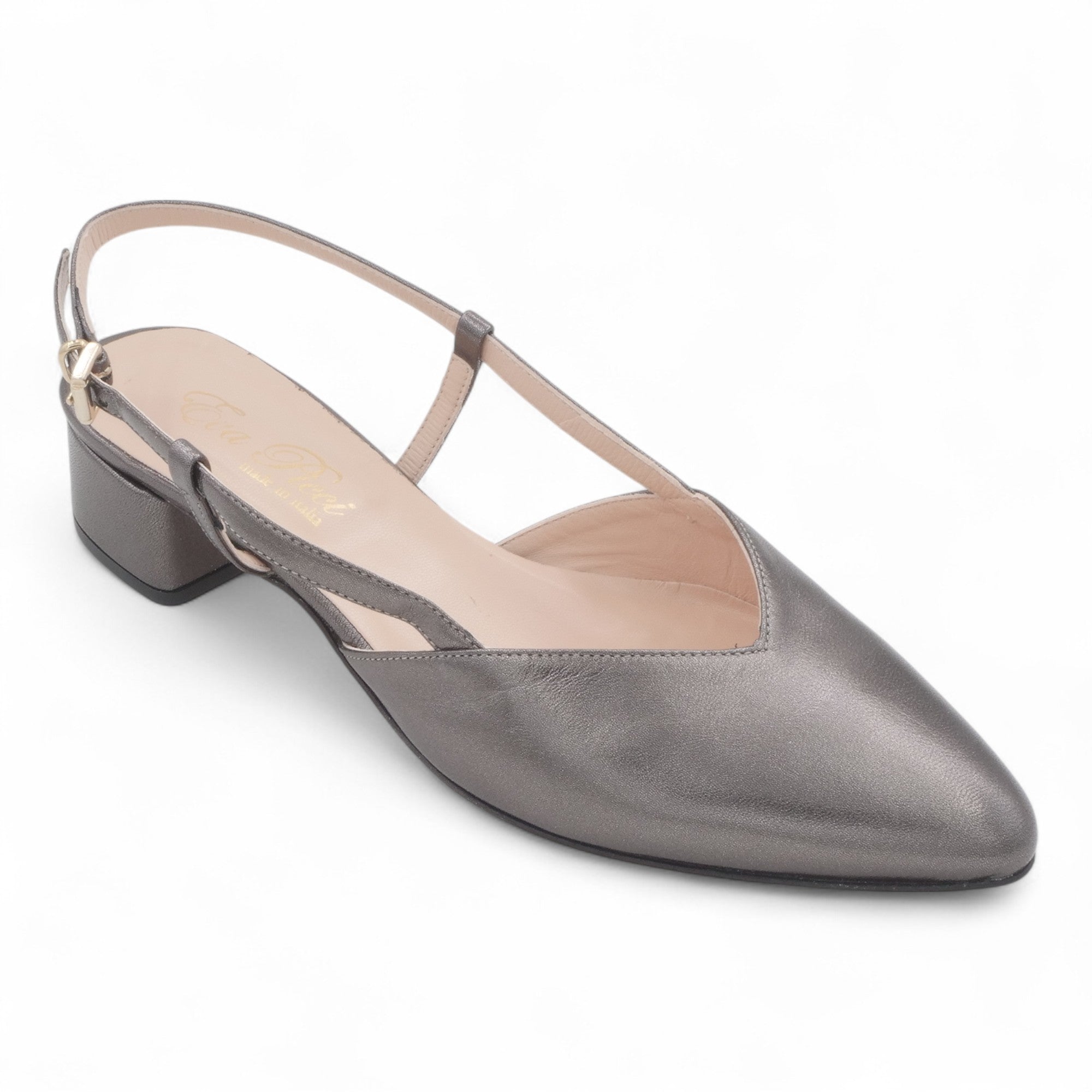 '- ["Artigianato","Donna","Eva Picci","Scarpe","Slingback","Tacco"] - Sandali con Tacco Da Donna Eva Picci Safira Canna di Fucile Pelle Cuoio 1198 - Lupis SRL